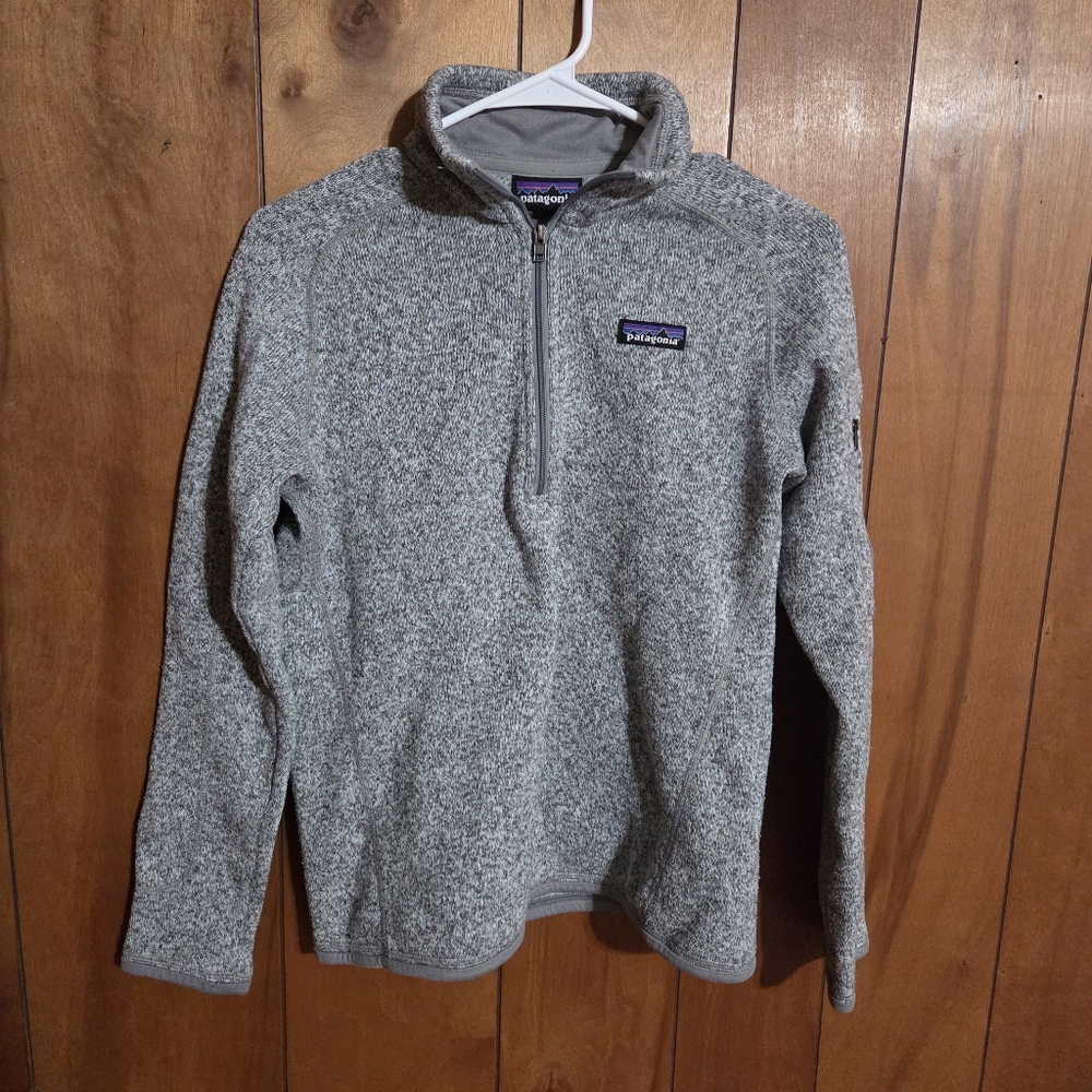 Patagonia Gray Quarter-Zip Fleece Pullover